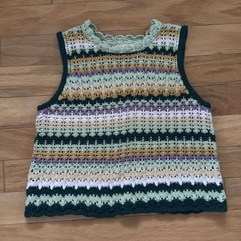 Universal Thread | knit sweater vest | crochet boho cottagecore | size M women